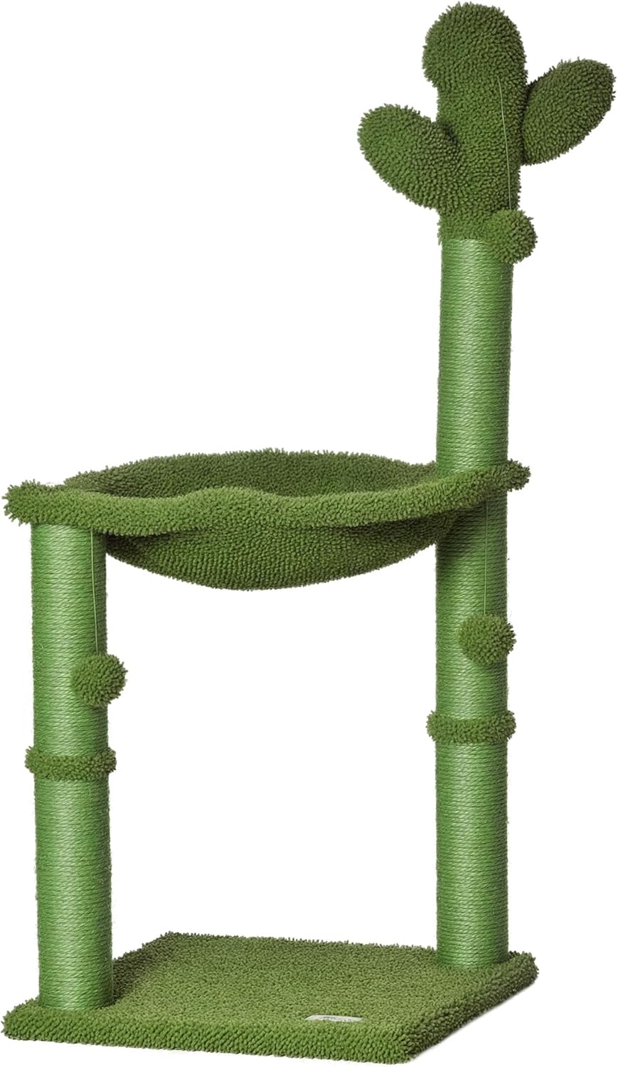 PawHut Cactus Cat Tree Tower with Hammock - image 1